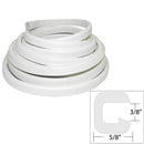 TACO Flexible Vinyl Trim - 3/8" Opening x 5/8"W x 25'L - White