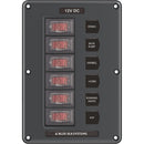 Blue Sea 4322 Circuit Breaker Switch Panel 6 Position - Gray