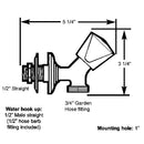 Scandvik SS Washdown Spigot