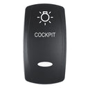 Pacer Actuator - 'COCKPIT' f/V Series Contura Switches - Black - Laser Etched (Top/Bottom Light)