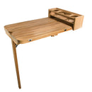 Whitecap Cockpit Table w/Folding Leaves & 4 Cupholders - Teak