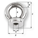 Wichard 1/2 Eye Nut - 1-1/16" Diameter