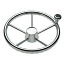 Schmitt Marine 170 Finger Grip Destroyer 5-Spoke 15.5" Stainless Steel Cap 3/4" Tapered Shaft w/Knob