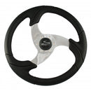Schmitt Marine Folletto 14.2" Wheel - Black Polished Polyurethane - 3/4" Tapered Shaft w/Black Center Cap