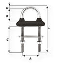 Wichard Black Watertight U-Bolt - 12mm Diameter - 15/32" - 110mm Length - 4 21/64"