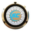 shadow-caster SCR-16 LED Underwater Boat Light - Bimini Blue - Bronze Housing - 60W Suface Mount - Tempered Glass Lens - IP68 Fully Submersible Waterproof