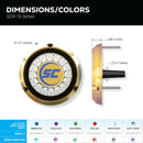 shadow-caster SCR-16 LED Underwater Boat Light - Bimini Blue - Bronze Housing - 60W Suface Mount - Tempered Glass Lens - IP68 Fully Submersible Waterproof