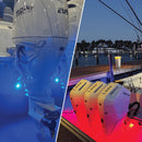 shadow-caster SCR-16 LED Underwater Boat Light - Bimini Blue - Bronze Housing - 60W Suface Mount - Tempered Glass Lens - IP68 Fully Submersible Waterproof