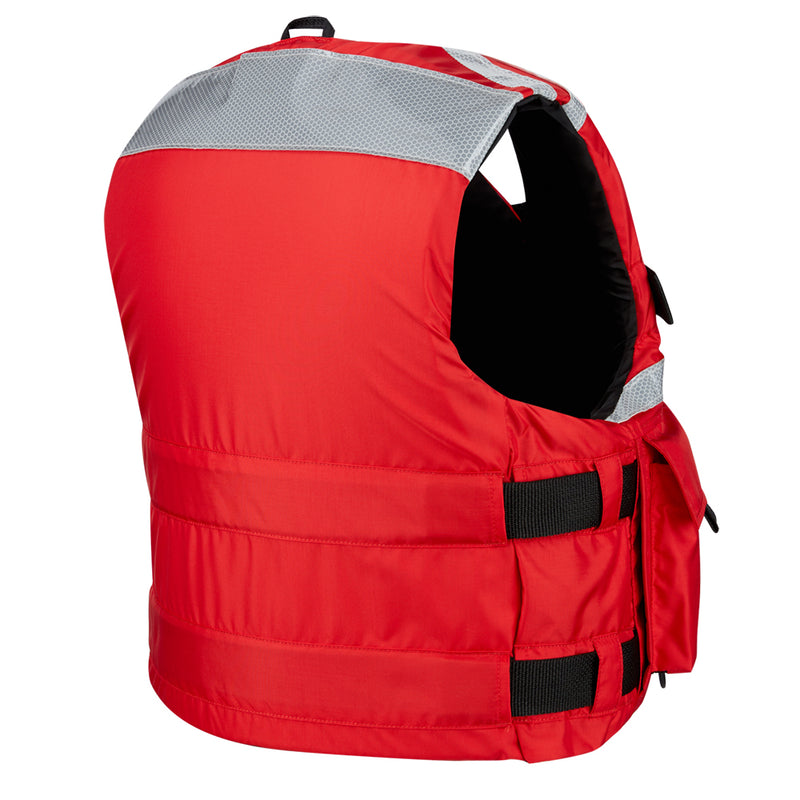 Mustang SAR Vest w/SOLAS Reflective Tape - Large - Red