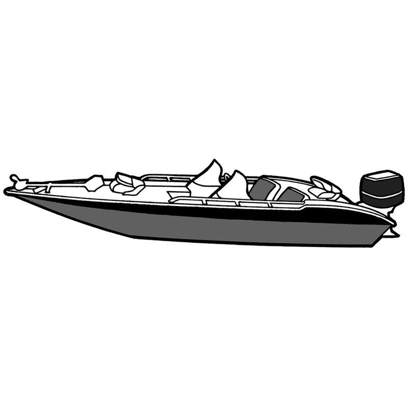 Carver Performance Poly-Guard Styled-to-Fit Boat Cover f/19.5' Wide Style Bass Boats - Grey