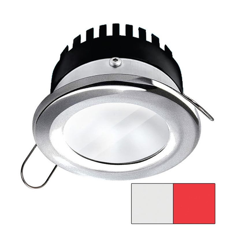 i2Systems Apeiron PRO A506 - 6W Spring Mount Light - Round - Cool White & Red - Brushed Nickel Finish