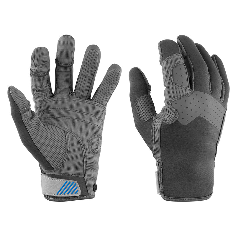 Mustang Traction Full Finger Glove - Gray/Blue - Small