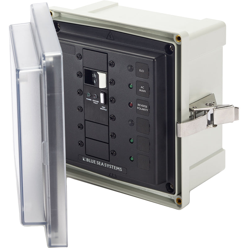 Blue Sea 3118 SMS Surface Mount System Panel Enclosure - 120V AC / 50A ELCI Main - 2 Blank Circuit Positions