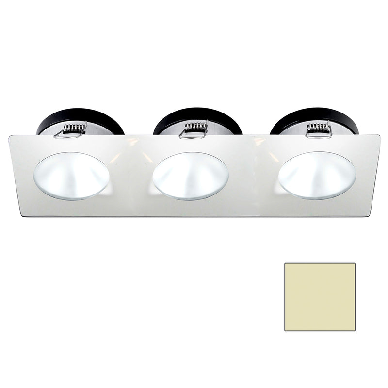 i2Systems Apeiron A1110Z - 4.5W Spring Mount Light - Triple Round - Warm White - White Finish