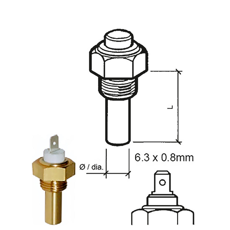 Veratron Coolant Temperature Sensor - 40°C to120°C - 3/8 -18 NPTF Thread