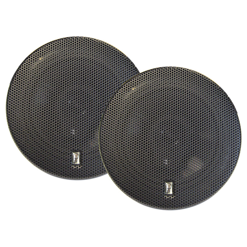 Poly-Planar 6" Titanium Series 3-Way Marine Speakers - (Pair) Black