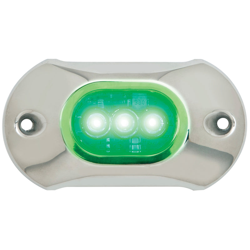 Attwood Light Armor Underwater LED Light - 3 LEDs  - Green