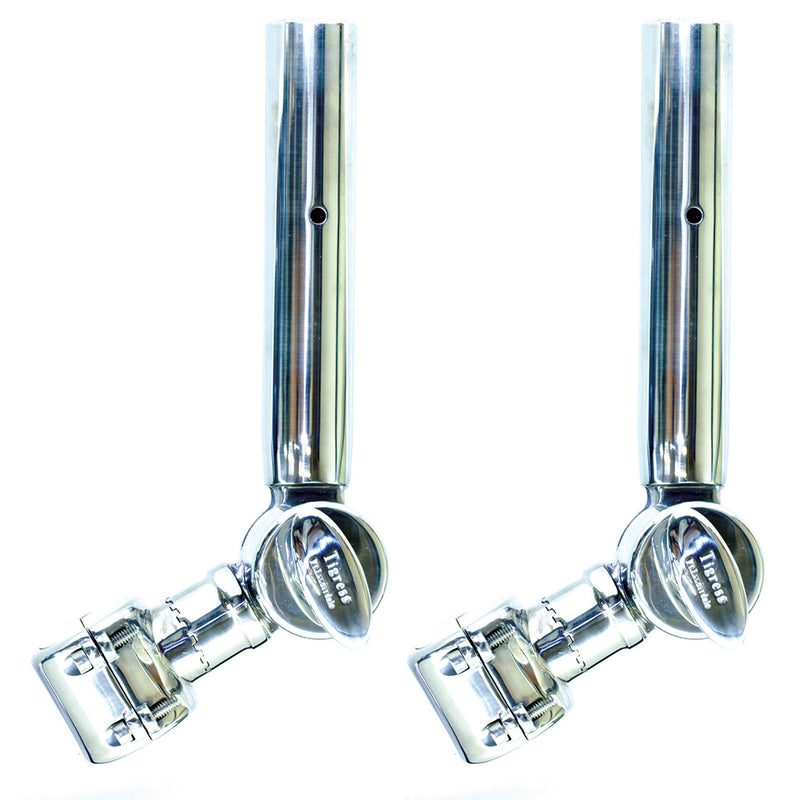 Tigress Adjustable T-Top Clamp-On Outrigger Holder - 1-15/16" IPS - 1-1/2" Poles - Pair