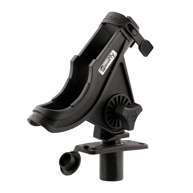 Scotty 281 Bait Caster/Spinning Rod Holder w/244 Flush Deck Mount - Black