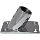 Whitecap 7/8" O.D. 60° Rectangle Base SS Rail Fitting