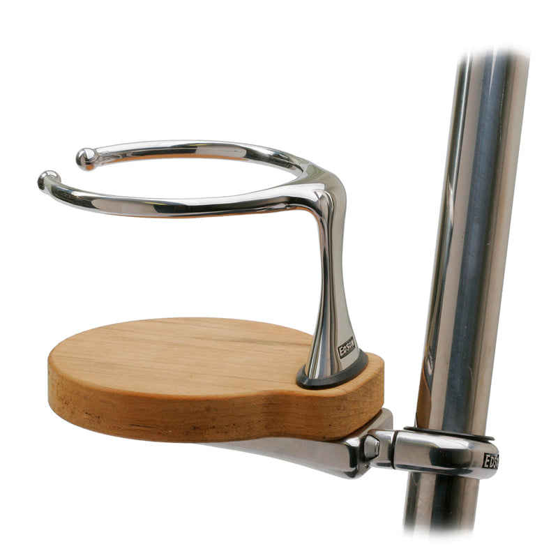 Edson Clamp-On Drink Holder - Single - Teak