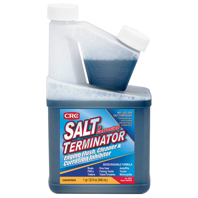 CRC SX32 Salt Terminator® Engine Flush, Cleaner & Corrosion Inhibitor - 32 FL Oz