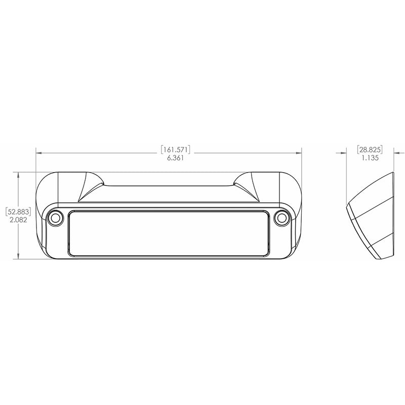 Lumitec Perimeter Light - Chrome Finish - White Non-Dimming