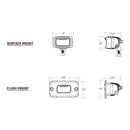 RIGID Industries SR-M Series Pro Diffused Flush Mount - Black