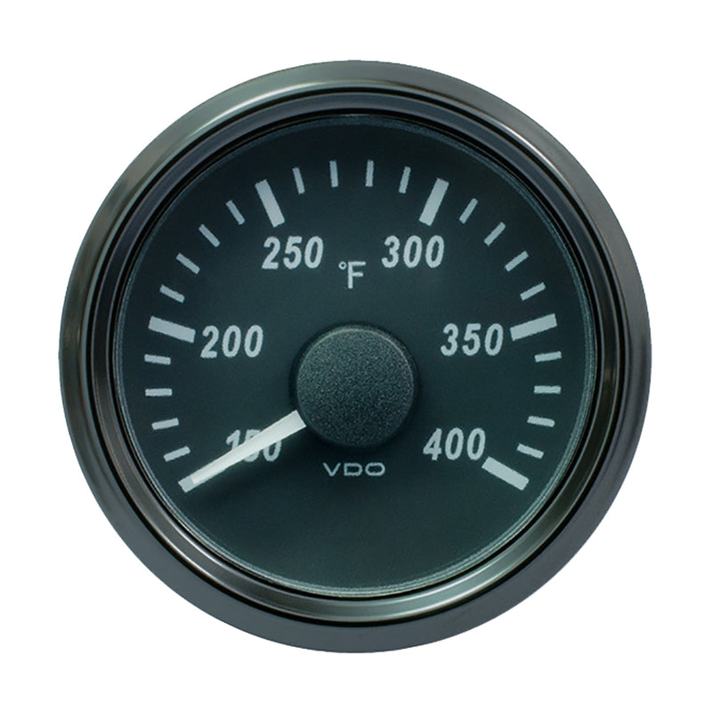 VDO SingleViu 52mm (2-1/16") Cylinder Temp. Gauge - 400°F - 471-14 Ohm