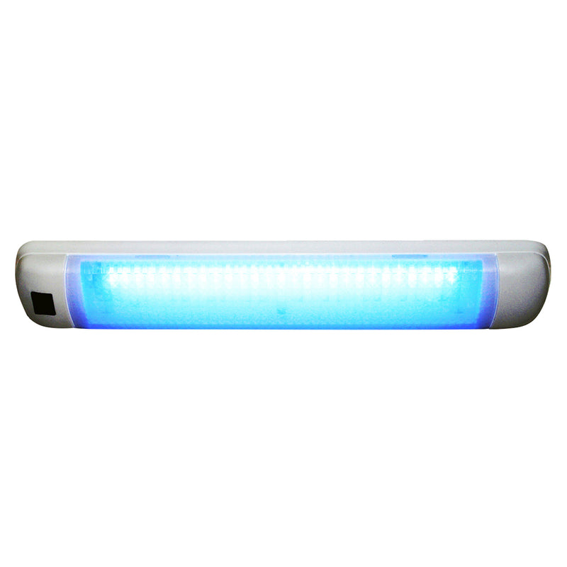 Aqua Signal Maputo Rectangular Multipurpose Interior Light w/Rocker Switch - Blue/White LED