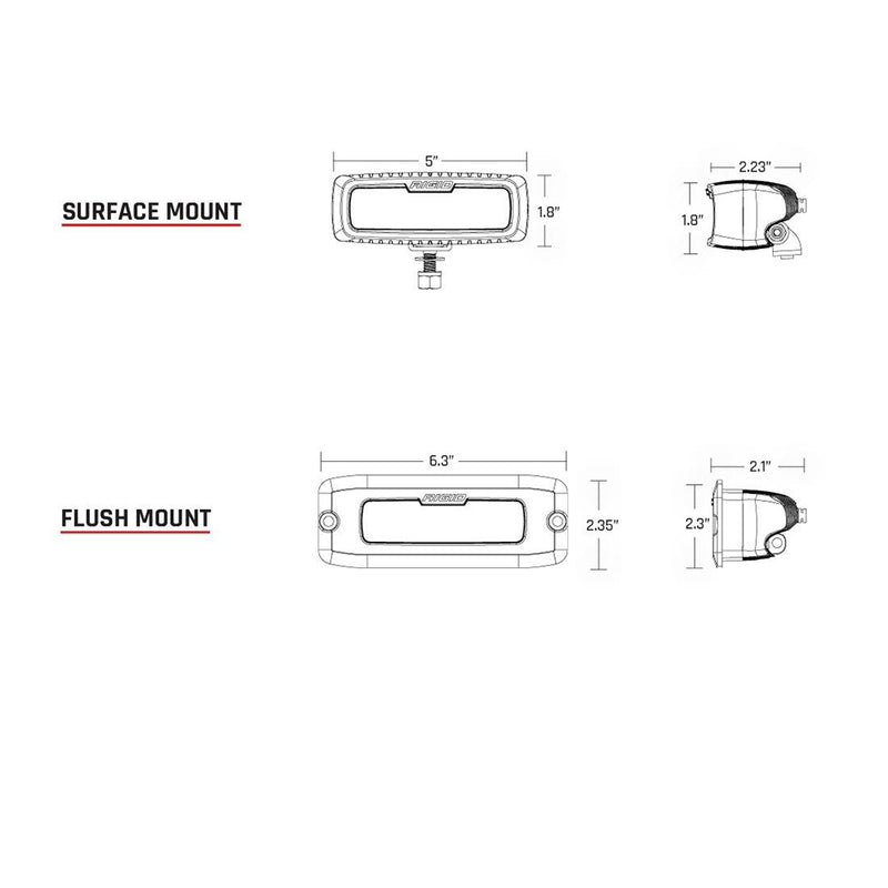 RIGID Industries SR-Q Series PRO Specter-Diffused LED - Flush Mount - Pair - White