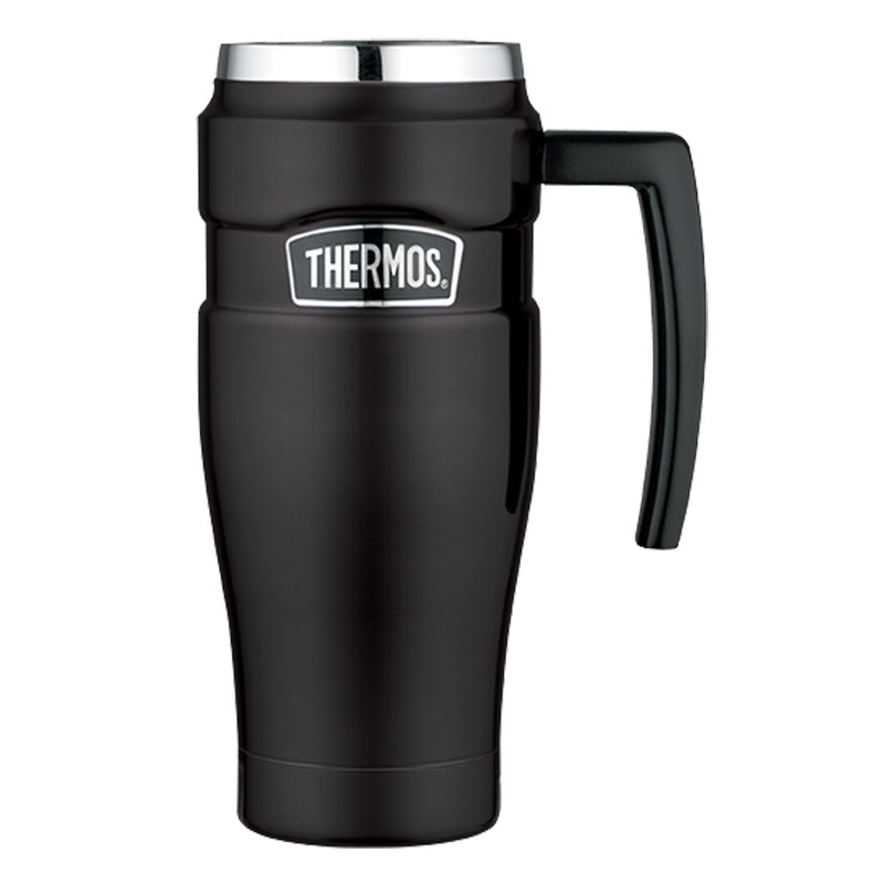 Thermos Stainless King™ Vacuum Insulated Travel Mug - 16 oz. - Stainless Steel/Matte Black