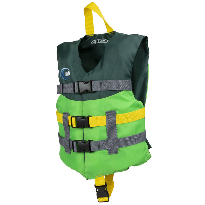 MTI Child Life Jacket - Bright Green/Forest Green - 30-50lbs