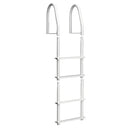 Dock Edge Fixed 4 Step Ladder Bright White Galvalume