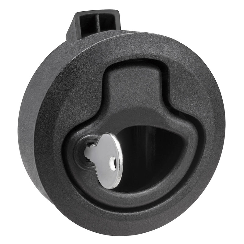 Whitecap Compression Handle Stainless Steel/Black Nylon Locking - 1/4 Turn
