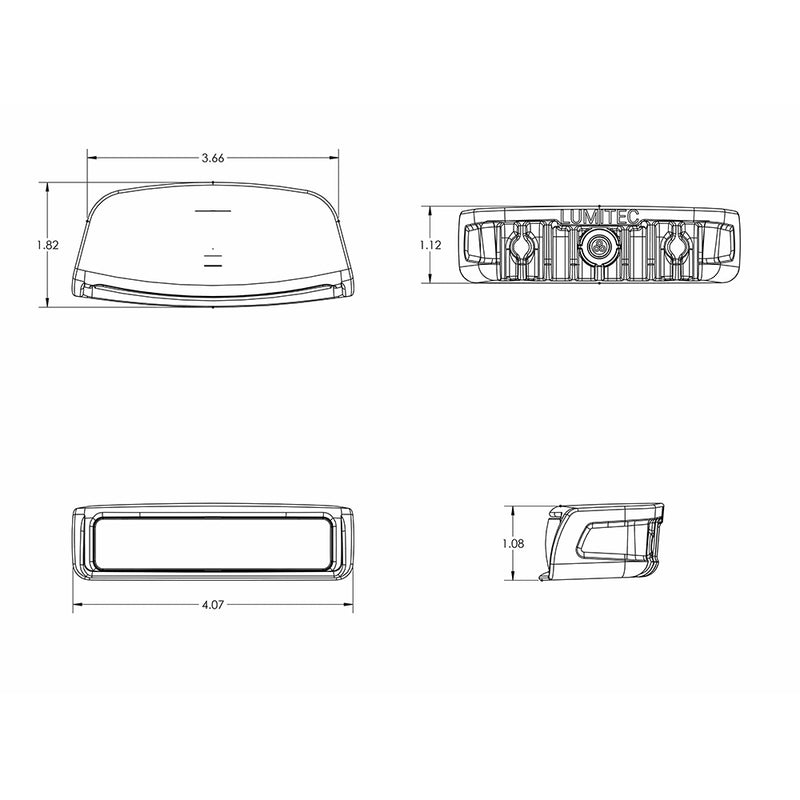 Lumitec Contour Series Navigation/Docking Combination Light - Port Red