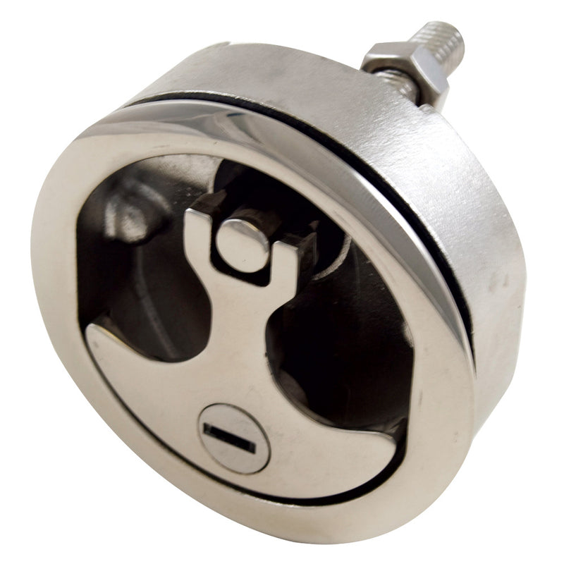 Whitecap Compression Handle Stainless Steel Locking 3" OD - 1/4 Turn