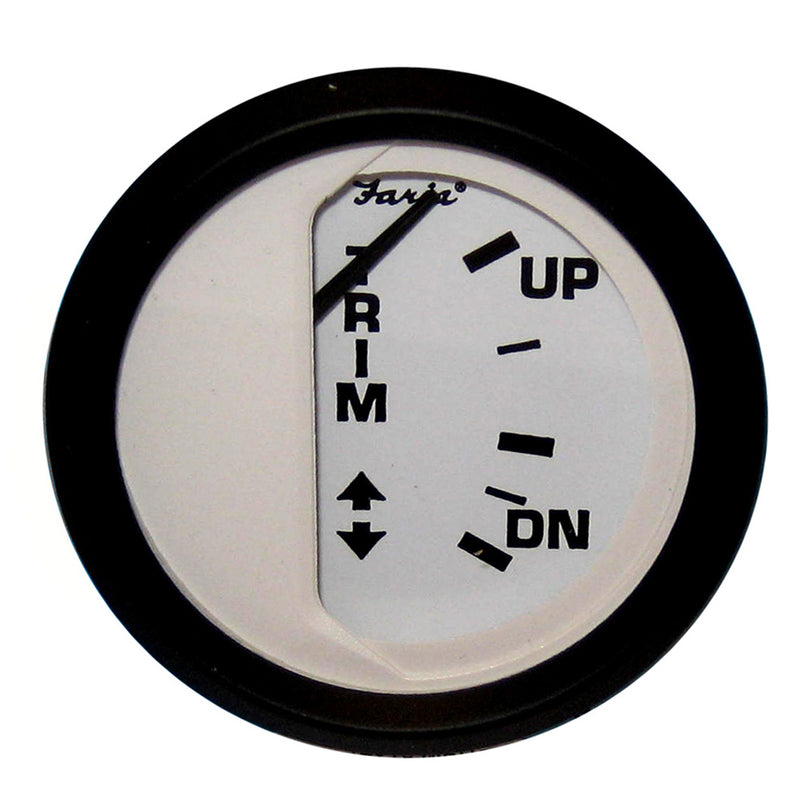 Faria Euro White 2" Trim Gauge (Mercury / Mariner / Mercruiser / Volvo DP / Yamaha-2001 and newer)