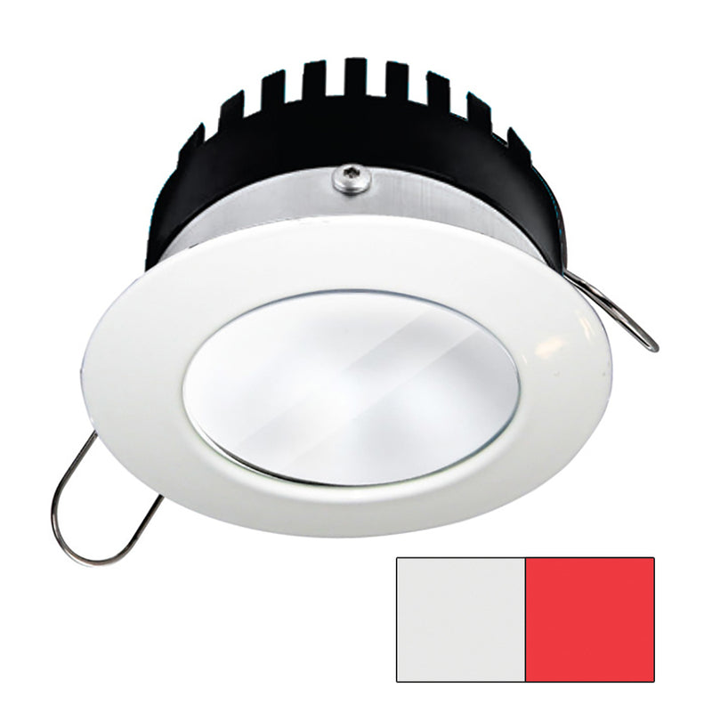 i2Systems Apeiron PRO A506 - 6W Spring Mount Light - Round - Cool White & Red - White Finish