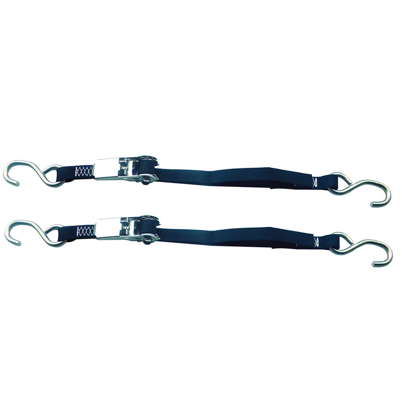 Rod Saver Stainless Steel Ratchet Tie-Down - 1" x 6' - Pair