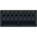 Blue Sea 8371 Water Resistant Panel - 8 Position - Black - Horizontal Mount