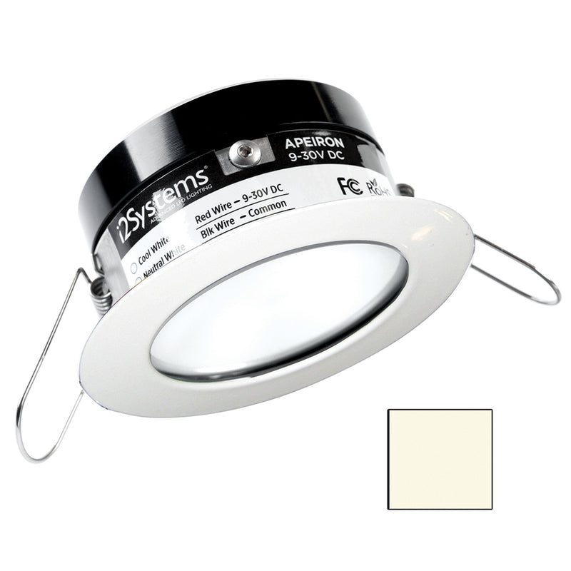 i2Systems Apeiron PRO A503 - 3W Spring Mount Light - Round - Neutral White - White Finish