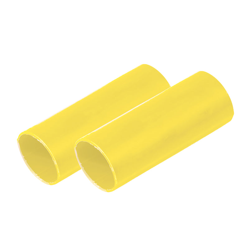 Ancor Battery Cable Adhesive Lined Heavy Wall Battery Cable Tubing (BCT) - 1" x 3" - Yellow - 2 Pieces