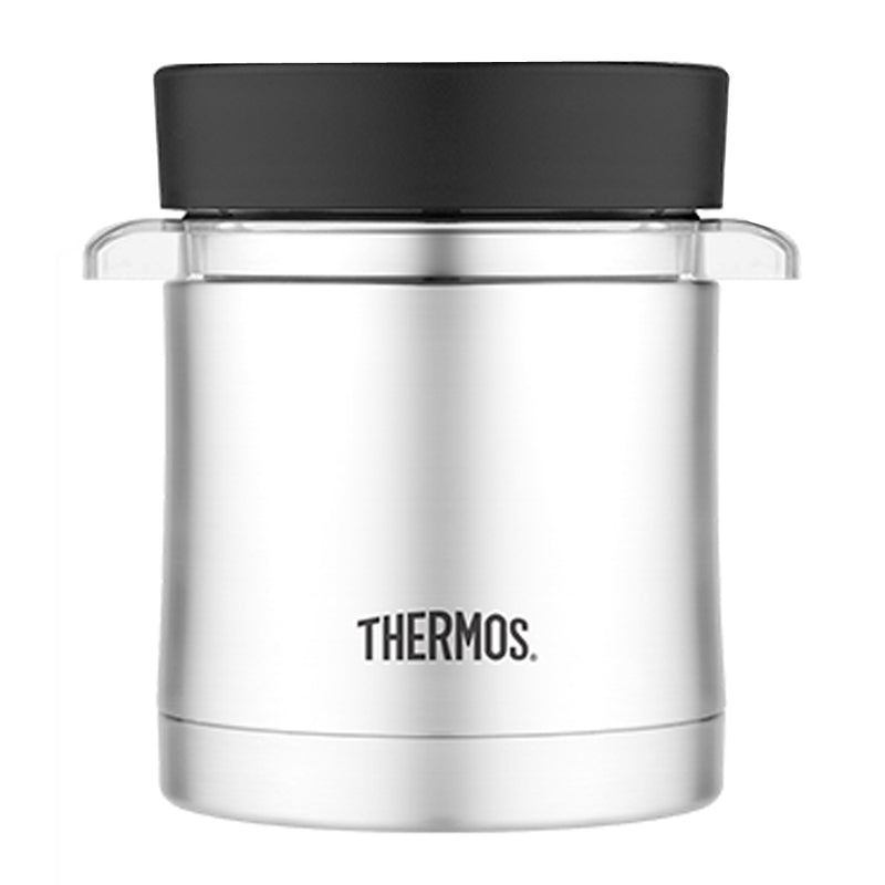 Thermos Vacuum Insulated Food Jar w/Microwavable Container - 12 oz. - Stainless Steel