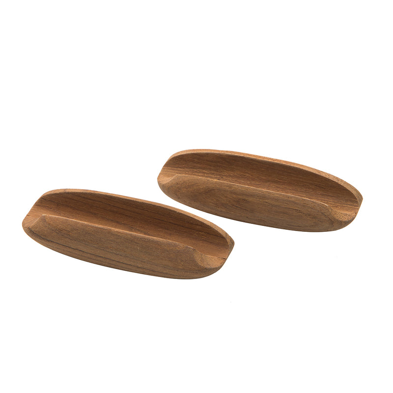 Whitecap Teak Oval Drawer Pull - 4"L - 2 Pack