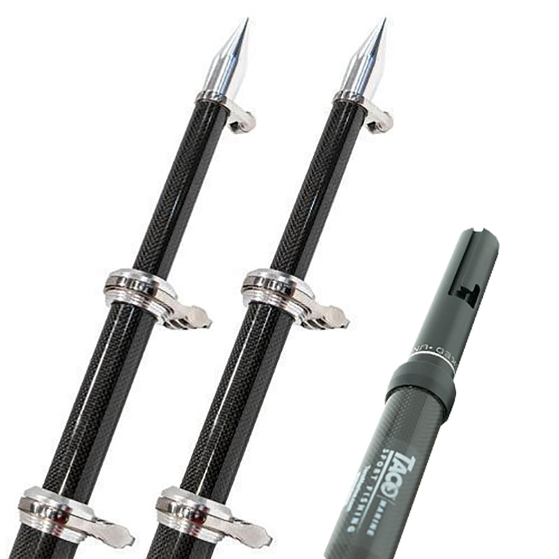 TACO 16' Carbon Fiber Twist & Lock Outrigger Poles f/GS-450, GS-500 & GS-1000 Bases - Black