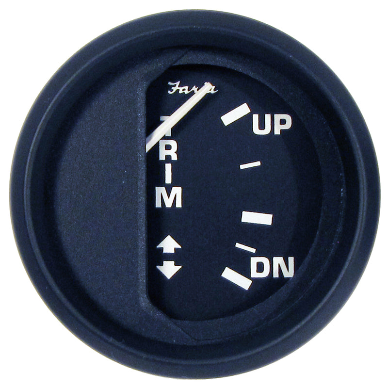 Faria Euro Black 2" Trim Gauge (J/E/Suzuki Outboard)