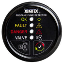Xintex Propane Fume Detector w/Plastic Sensor & Solenoid Valve - Black Bezel Display