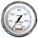 Faria Chesapeake White SS 4" Tachometer w/Hourmeter - 6,000 RPM (Gas - Inboard)