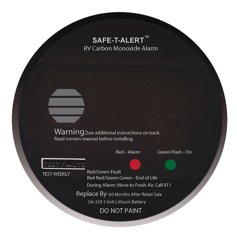 Safe-T-Alert SA-339 Black RV Battery Powered CO2 Detector